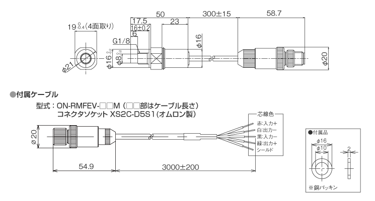 G1/8小型フラッシュダイアフラムタイプ圧力センサ VF series | 株式